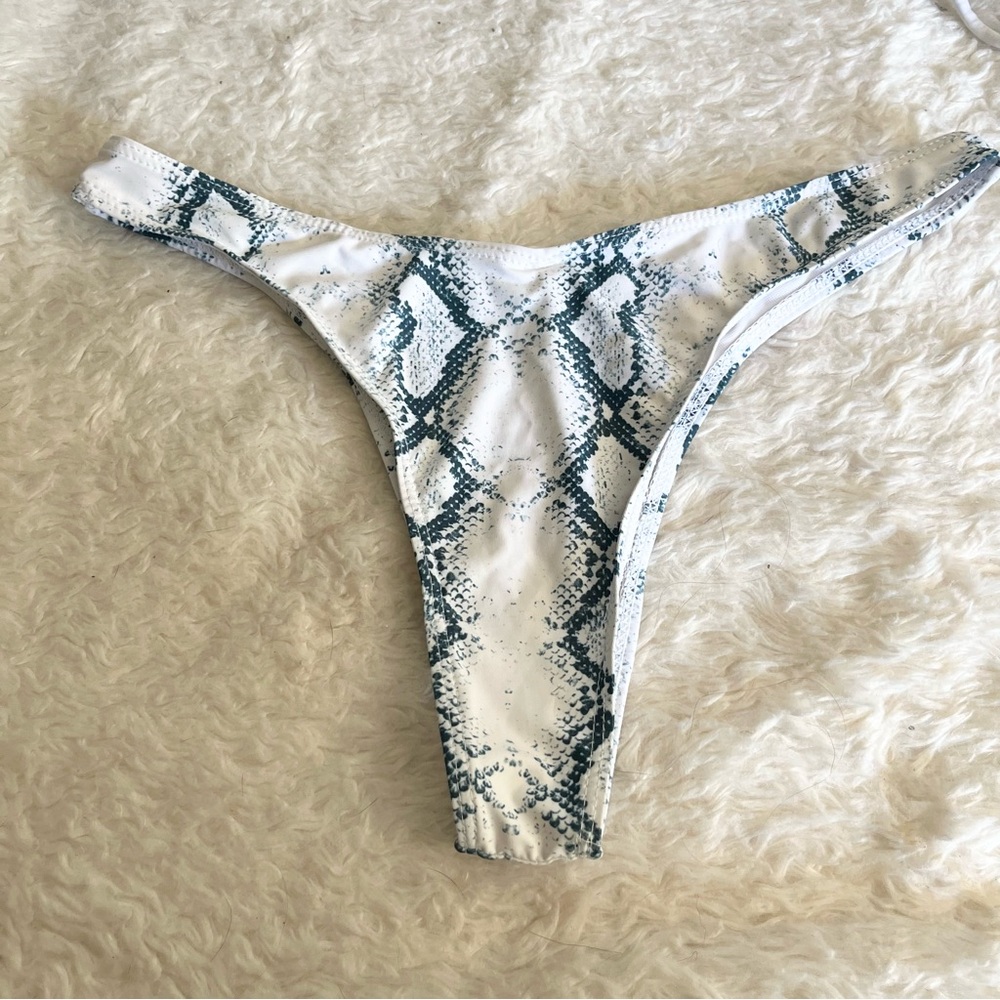 5 for $25! Thong Snake Print Bikini Bottom